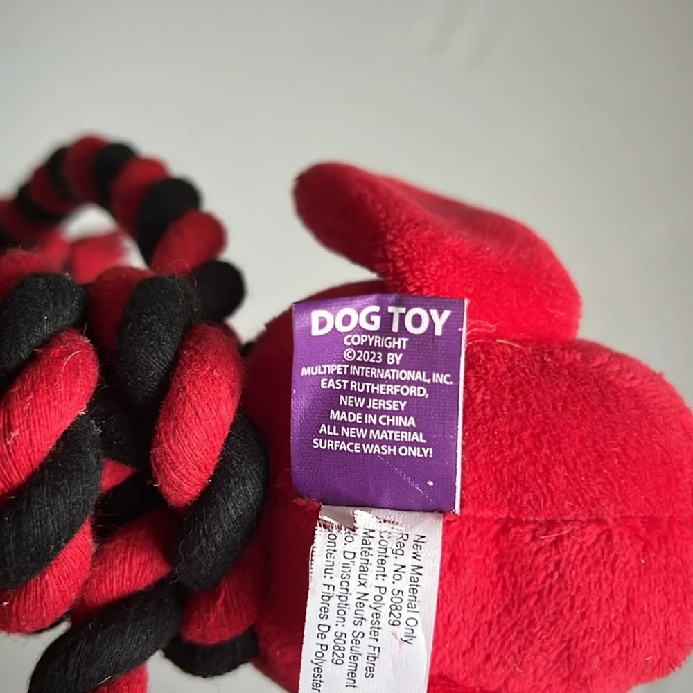 Multipet Red Loofah Dog Rope Tug of War Toy